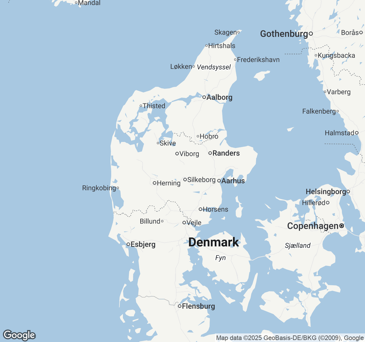 Map of Denmark